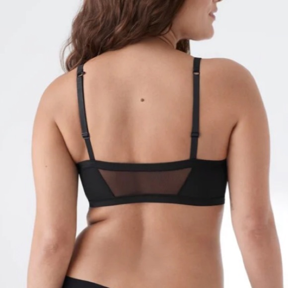 Tru & Co True Body Lift Mesh Triangle Bra in Black - Picture 3 of 14